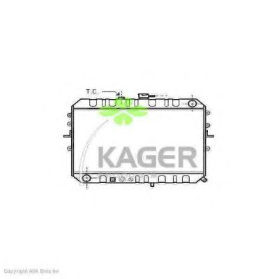 KAGER 310705 Радиатор охлаждения двигателя KAGER для MAZDA