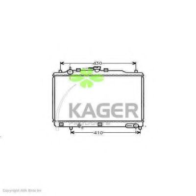 KAGER 310712 Радиатор охлаждения двигателя KAGER для MAZDA
