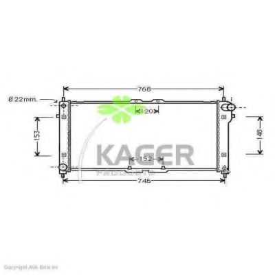 KAGER 310715 Радиатор охлаждения двигателя KAGER для MAZDA