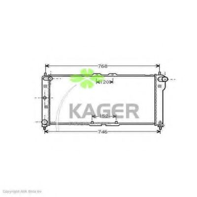 KAGER 310717 Радиатор охлаждения двигателя для MAZDA MX-3