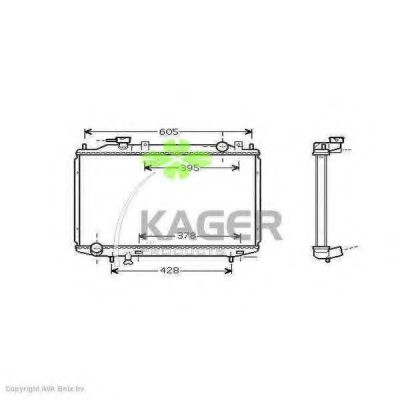 KAGER 310734 Радиатор охлаждения двигателя KAGER для FORD