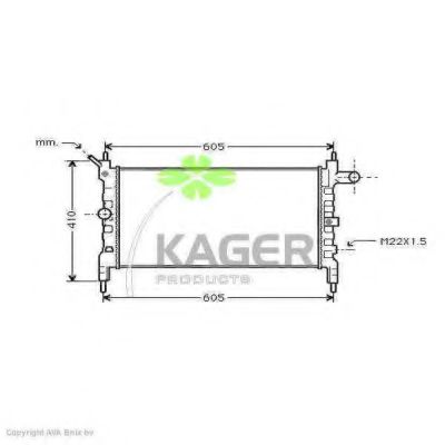 KAGER 310739 Радиатор охлаждения двигателя KAGER для OPEL