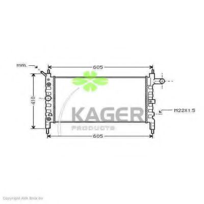 KAGER 310740 Радиатор охлаждения двигателя KAGER для OPEL