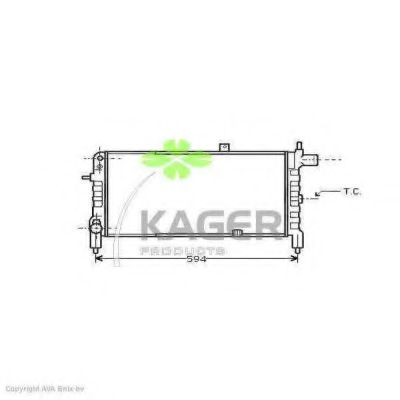 KAGER 310751 Радиатор охлаждения двигателя KAGER для OPEL