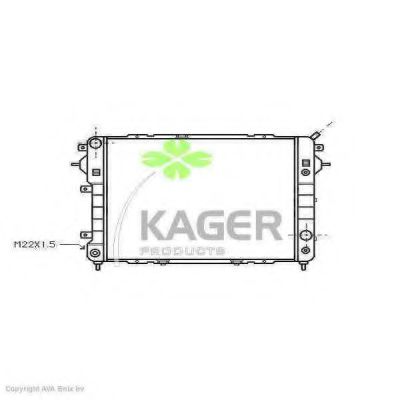 KAGER 310752 Радиатор охлаждения двигателя для OPEL SENATOR
