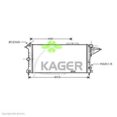 KAGER 310755 Радиатор охлаждения двигателя KAGER для OPEL