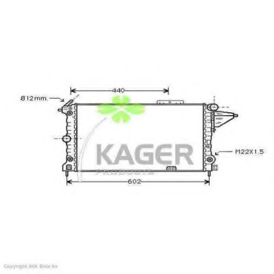 KAGER 310756 Радиатор охлаждения двигателя KAGER для OPEL