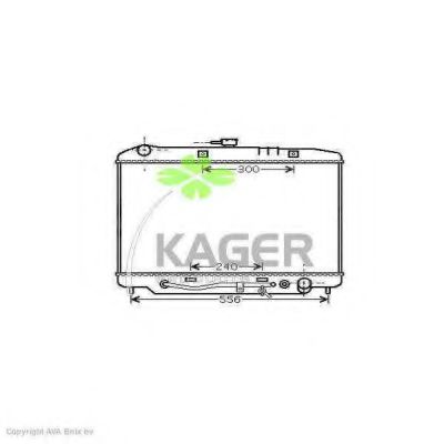 KAGER 310767 Радиатор охлаждения двигателя для OPEL MONTEREY