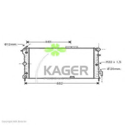 KAGER 310772 Радиатор охлаждения двигателя KAGER для OPEL