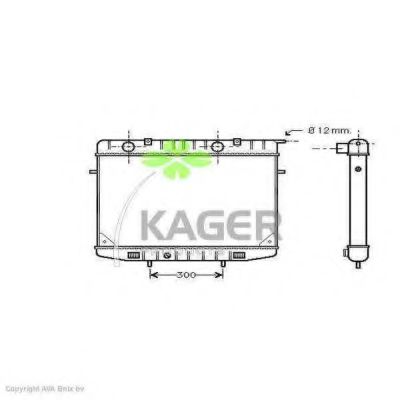 KAGER 310773 Радиатор охлаждения двигателя KAGER для OPEL