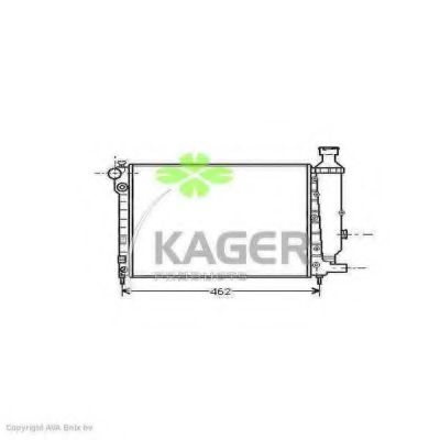 KAGER 310833 Радиатор охлаждения двигателя KAGER для PEUGEOT