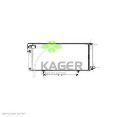 KAGER 310837 Радиатор охлаждения двигателя KAGER для PEUGEOT