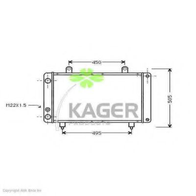 KAGER 310841 Радиатор охлаждения двигателя KAGER для PEUGEOT
