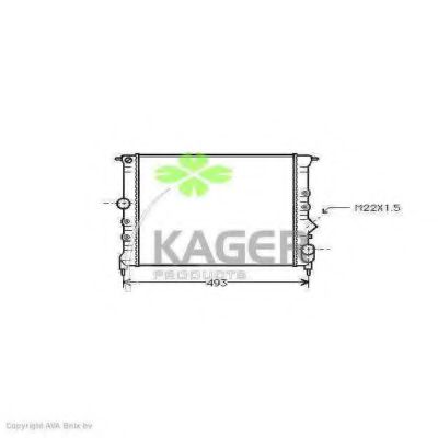 KAGER 310923 Радиатор охлаждения двигателя KAGER для RENAULT