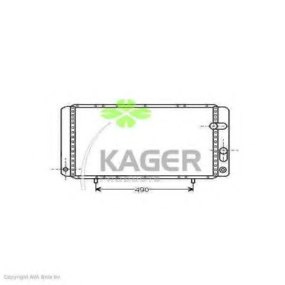 KAGER 310925 Радиатор охлаждения двигателя для RENAULT 21
