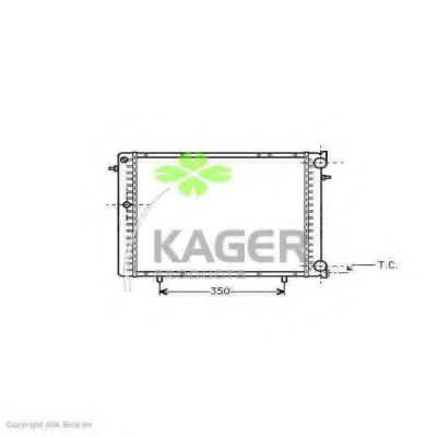 KAGER 310926 Радиатор охлаждения двигателя KAGER для RENAULT