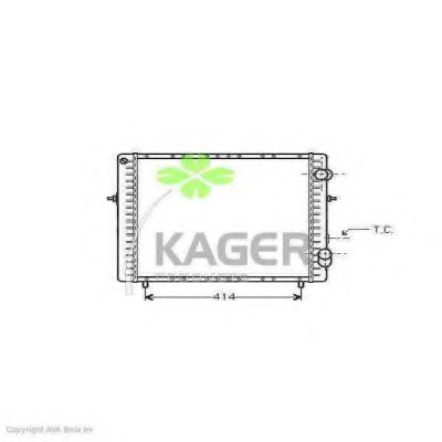 KAGER 310928 Радиатор охлаждения двигателя KAGER для RENAULT