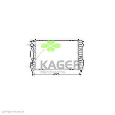 KAGER 310929 Радиатор охлаждения двигателя KAGER для RENAULT
