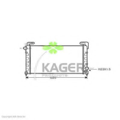 KAGER 310933 Радиатор охлаждения двигателя KAGER для RENAULT