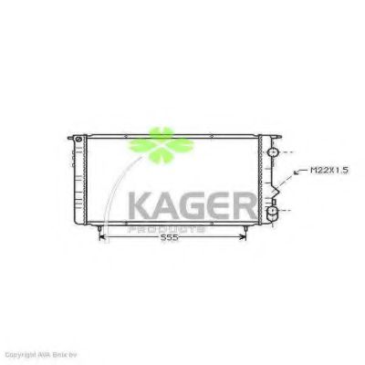 KAGER 310936 Радиатор охлаждения двигателя KAGER для RENAULT
