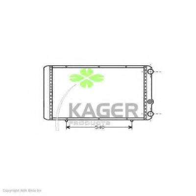 KAGER 310937 Радиатор охлаждения двигателя KAGER для RENAULT