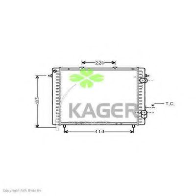 KAGER 310939 Радиатор охлаждения двигателя KAGER для RENAULT