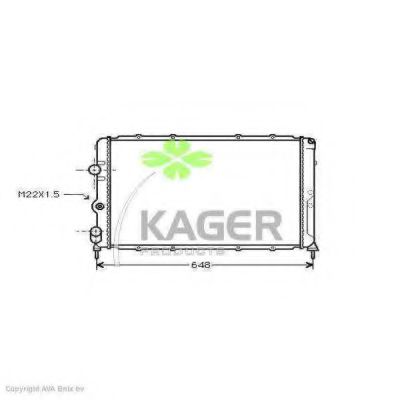 KAGER 310947 Радиатор охлаждения двигателя KAGER для RENAULT