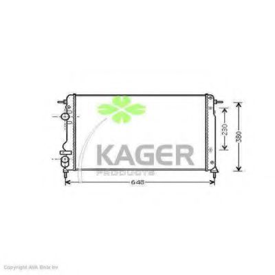 KAGER 310983 Радиатор охлаждения двигателя KAGER для DACIA