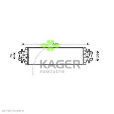 KAGER 310991 Интеркулер KAGER для NISSAN