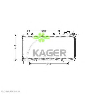 KAGER 311022 Радиатор охлаждения двигателя KAGER для SUBARU