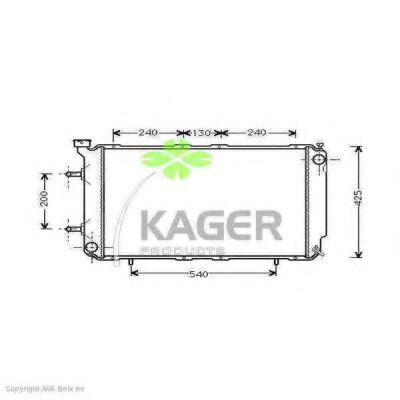 KAGER 311026 Радиатор охлаждения двигателя KAGER для SUBARU