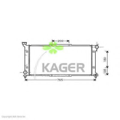 KAGER 311028 Радиатор охлаждения двигателя KAGER для SUBARU