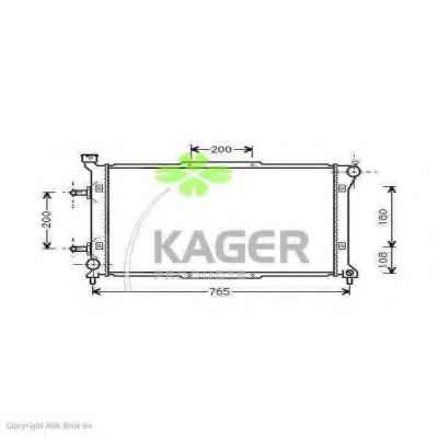 KAGER 311029 Радиатор охлаждения двигателя KAGER для SUBARU