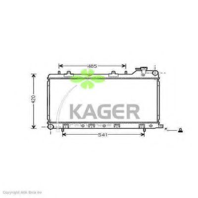 KAGER 311031 Радиатор охлаждения двигателя KAGER для SUBARU