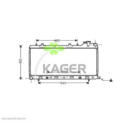 KAGER 311032 Радиатор охлаждения двигателя KAGER для SUBARU