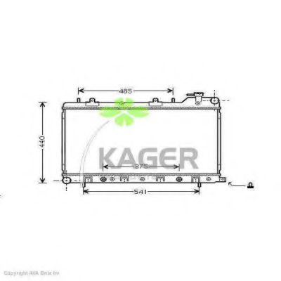 KAGER 311035 Радиатор охлаждения двигателя KAGER для SUBARU