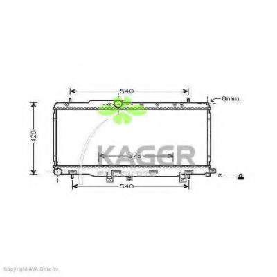 KAGER 311041 Радиатор охлаждения двигателя KAGER для SUBARU