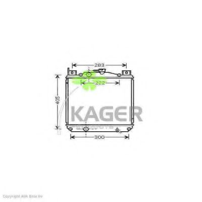 KAGER 311063 Радиатор охлаждения двигателя KAGER для SUBARU