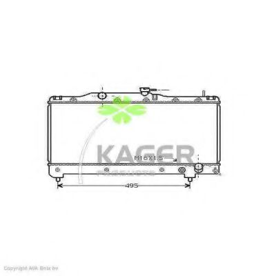 KAGER 311099 Радиатор охлаждения двигателя KAGER для TOYOTA