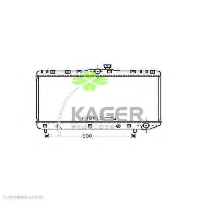 KAGER 311101 Радиатор охлаждения двигателя KAGER для TOYOTA