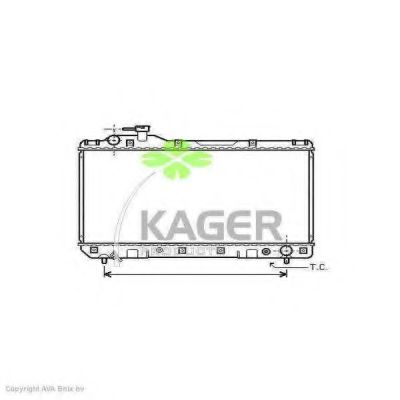 KAGER 311111 Радиатор охлаждения двигателя KAGER для TOYOTA