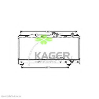 KAGER 311121 Радиатор охлаждения двигателя KAGER для TOYOTA