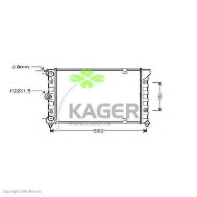 KAGER 311186 Радиатор охлаждения двигателя для SEAT TERRA