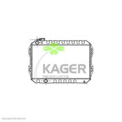 KAGER 311187 Радиатор охлаждения двигателя KAGER для VOLKSWAGEN
