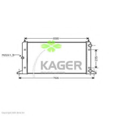 KAGER 311212 Радиатор охлаждения двигателя KAGER для FORD