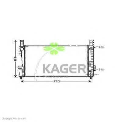 KAGER 311674 Радиатор охлаждения двигателя KAGER для MERCEDES-BENZ