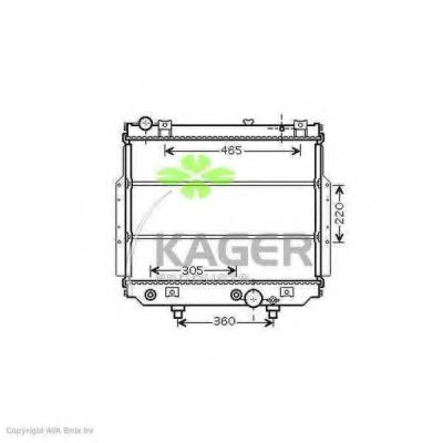 KAGER 311959 Радиатор охлаждения двигателя для JEEP