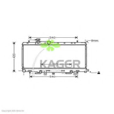 KAGER 312395 Радиатор охлаждения двигателя KAGER для SUBARU