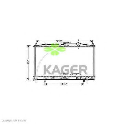 KAGER 312422 Радиатор охлаждения двигателя KAGER для KIA