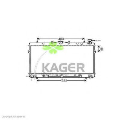 KAGER 312559 Радиатор охлаждения двигателя KAGER для HYUNDAI